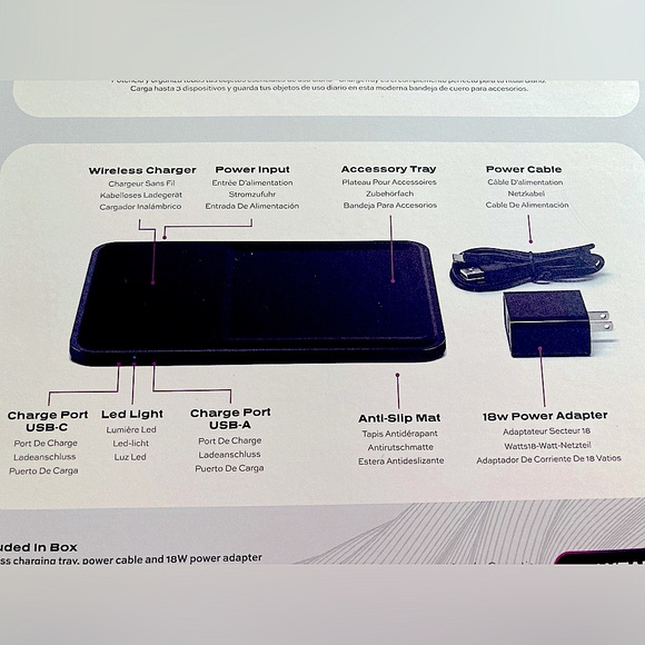 STATIK Wireless 3-in-1 Charging Accessory Tray - Picture 3 of 6